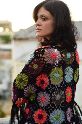 Astra crochet cardigan with fringe