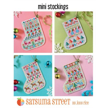 Satsuma Street Mini Stockings Cross Stitch Chart -  Leaflet