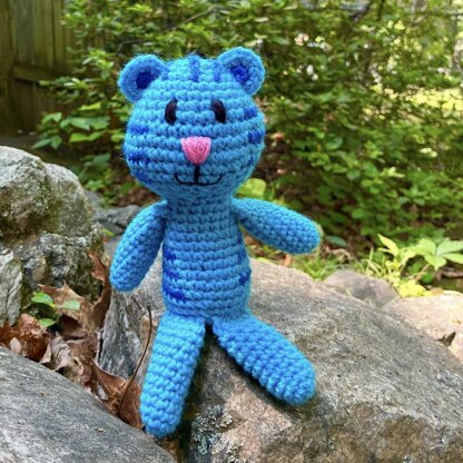 Blue Crochet Tiger