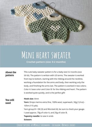 Mini heart sweater