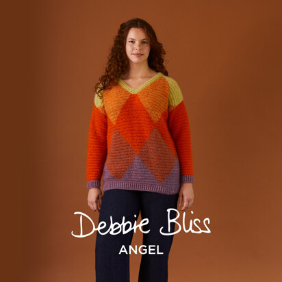 Diamond Argle Sweater - Jumper Crochet Pattern for Women in Debbie Bliss Angel