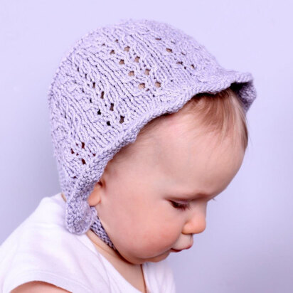 Baby Bonnet in Plymouth Yarn Cashmere De Cotone - f713 - Downloadable PDF