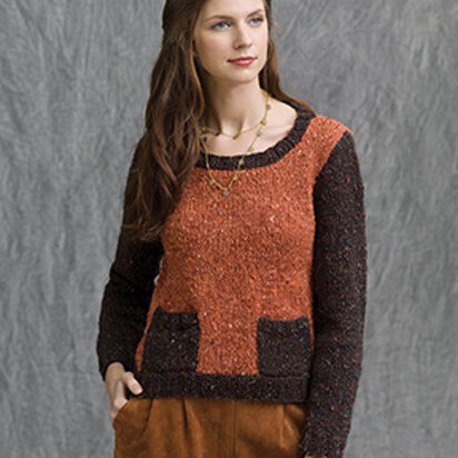 Log Cabin Colorblock Pullover in Tahki Yarns Donegal Tweed