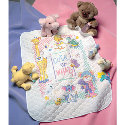 Dimensions Cute.. Or What? Quilt Stamped Cross Stitch Kit - 86cm x 109cm
