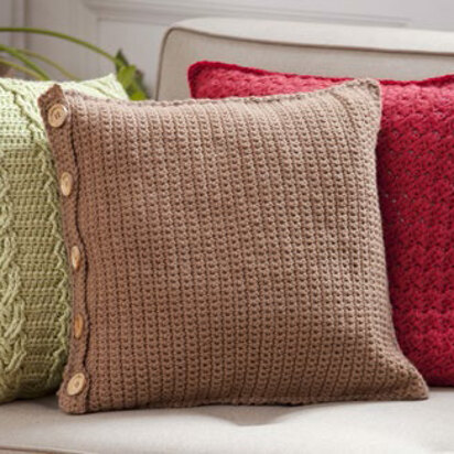 Textured Pillow Trio in Red Heart Soft - LW3068EN - Downloadable PDF