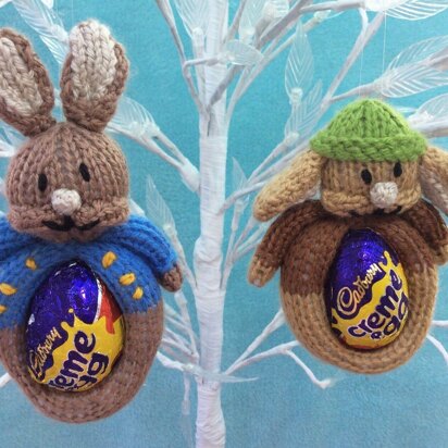 Hanging Peter Rabbit Benjamin Bunny Creme Egg Choc