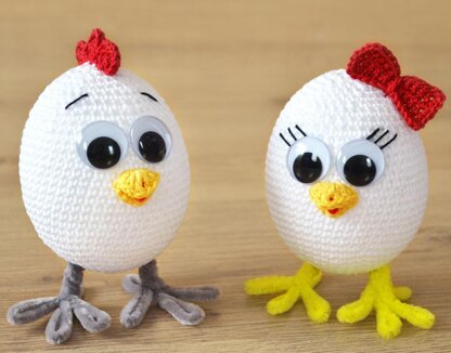 Crochet chicken. Easter ornament. Crochet amigurumi. Baby chicks. Easter project