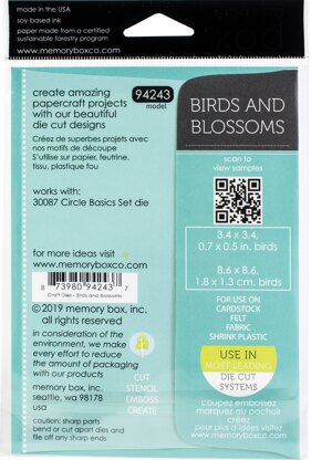 Memory Box Dies - Birds & Blossoms