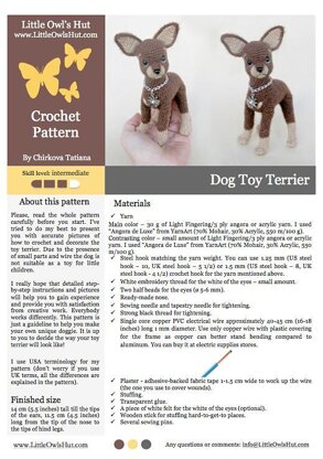 059 Dog Toy Terrier amigurumi