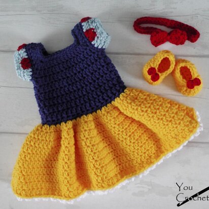 Crochet Snow White Baby Dress