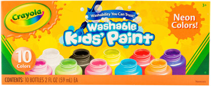 Crayola Washable Kids Paint 2oz 10/Pkg - Neon