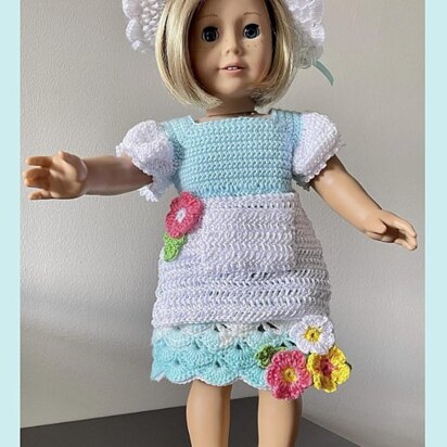 18"inch Doll Crochet Pattern "By the Riverside" Outfit