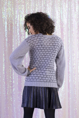 Women's New Moon Pullover in Universal Yarn Rozetti Yarns Alaska and Cotton Gold - Downloadable PDF