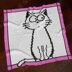 White Cat Blanket Wondering Kitten Throw Pink Border C2C CROCHET PATTERN
