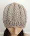 Clarity - slipped stitch rib beanie, sizes 2 years to Man