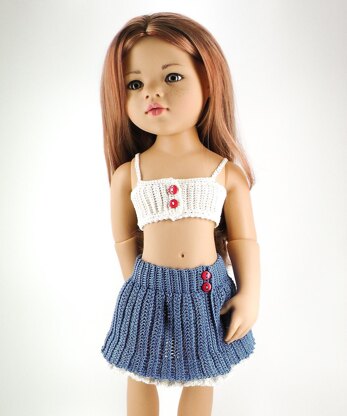 GOTZ 18/19" Doll Brenda Top and Skirt Set