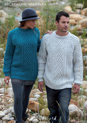 Sweaters in Hayfield Bonus Aran - 9465 - Downloadable PDF