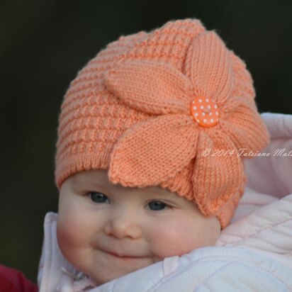 Peach Flower Hat