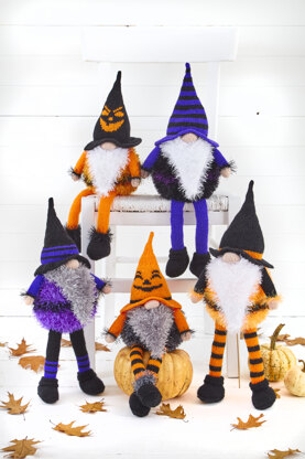 Halloween Gonks in King Cole Tinsel Chunky/Moments/Pricewise DK/Big Value DK 50g - P9187 - Leaflet