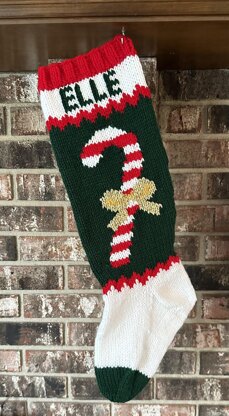 Candy Cane Stocking