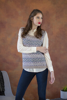 Women's Waistcoat Apogee in Universal Yarn Fibra Natura Kingston Tweed - Downloadable PDF