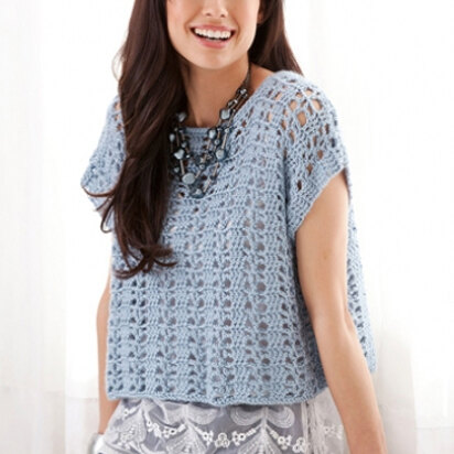 Casual Summer Top in Caron Simply Soft - Downloadable PDF