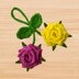 Crochet Flowers Keychain & Bag Charm Pattern (PDF + Video Tutorial)