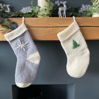 Herringbone Christmas Stocking