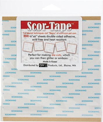 Scor-Pal Scor-Tape Sheets 5/Pkg - 6"X6"