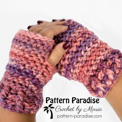 Evermore Fingerless Mittens and Hat