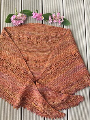 My autumn honey plum shawl