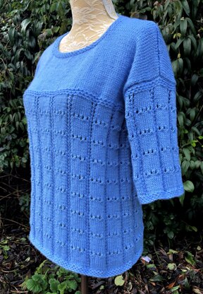 All Squared! Eyelet Sweater