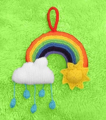 Rainbow with Sun and Cloud Hanging Decoration