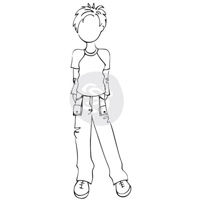 Prima Marketing Julie Nutting Mixed Media Cling Rubber Stamp - Aidan