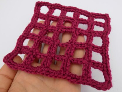 Crochet Lattice Granny Square