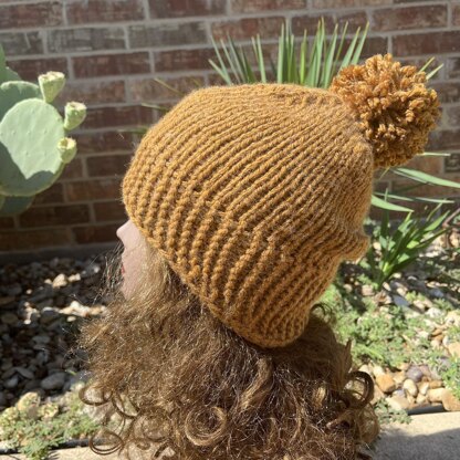 Old Time Winter Hat -- a loom knit pattern