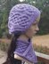 Sapphire - cabled beanie and neck scarf