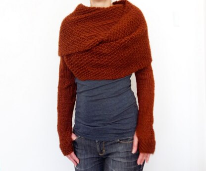 Convertible best sale sweater scarf