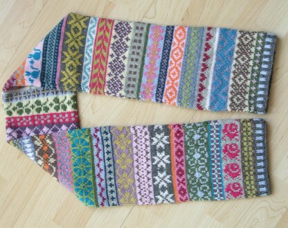 My colorful fair isle scarf