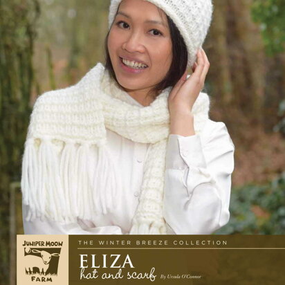 The Winter Breeze Collection - Eliza Hat & Scarf in Juniper Moon Farm - 17113 - PDF