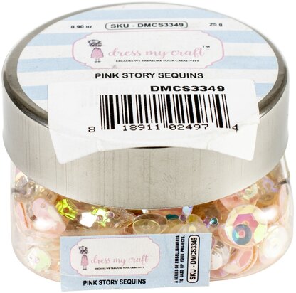 Dress My Crafts Sequins 25gms - Pink Story