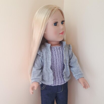 Parma Violet Vest for Doll