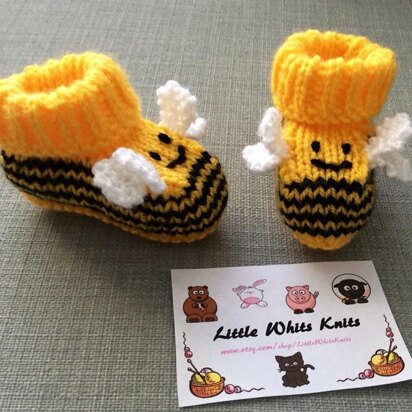 Bumblebee baby booties