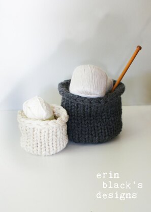 Chunky Knit Lidded Baskets (homdec012)
