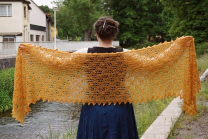 Wheat fields shawl