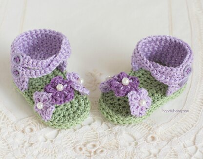 English Violet Baby Sandals