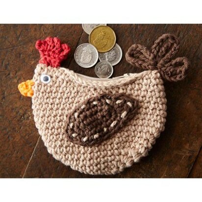 Cluck Cluck Change Purse in Lily Sugar and Cream Solids