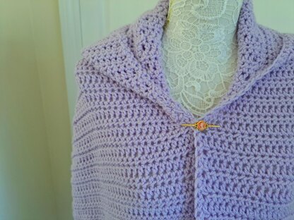 Crochet Lilac Pocket Shawl Pattern