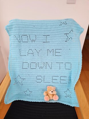 Now I lay me down to sleep Filet Blanket