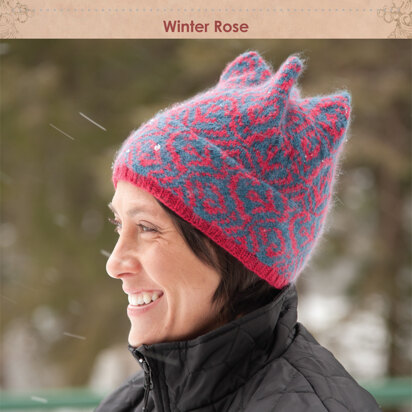 Winter Rose Hat in Classic Elite Yarns Fresco - Downloadable PDF